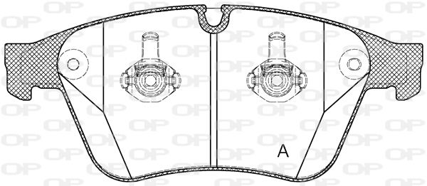 OPEN PARTS Комплект тормозных колодок, дисковый тормоз BPA1371.00